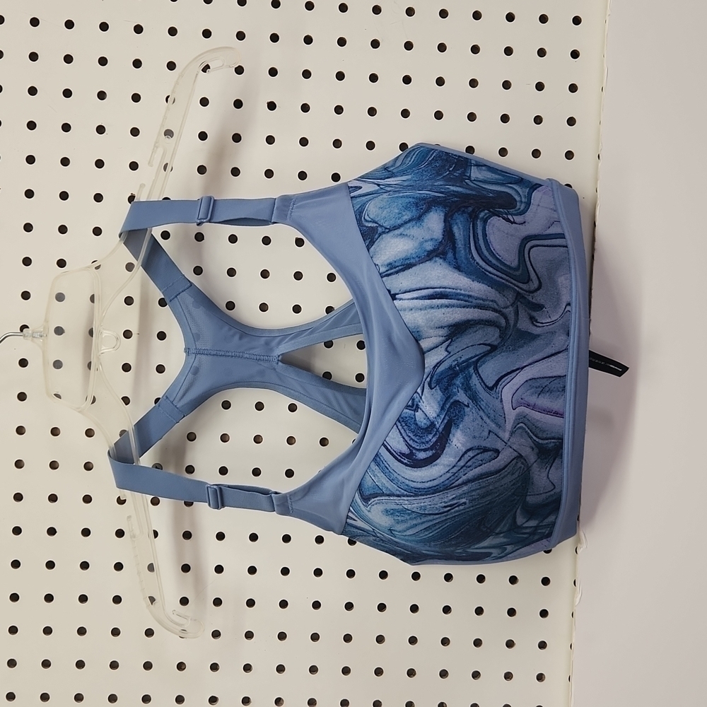 Victoria's Secret On Point Blue Marble Sports Bra. EUC